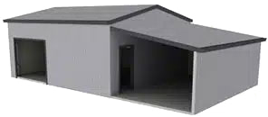 Gable Shed with end lean to